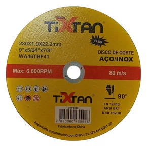 Disco de corte 9'' X 1.9MM DTP4040 Tixtan Plus