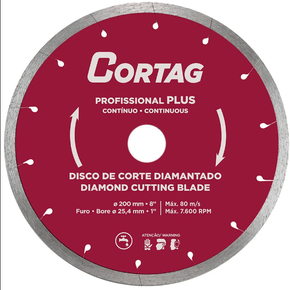 Disco De Corte Contínuo Diamantado Plus 200mm Cortag-60570