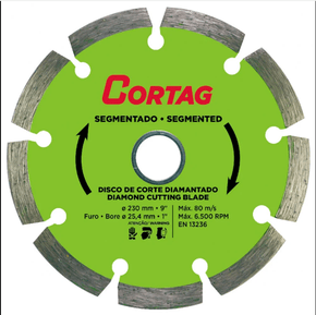 Disco de Corte Diamantado Segmentado 230 mm CORTAG-61619 Disco de Corte Diamantado Segmentado 230 mm CORTAG-61619