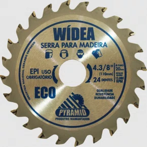 Disco de Serra Circular 4.3/8" (110mm) 24D Wídea ECO para Madeira – Pyramid