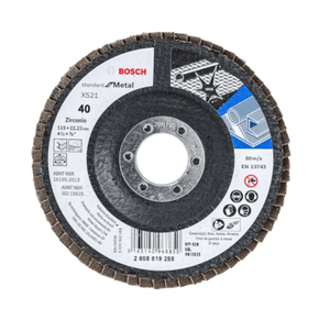 Disco Flap 4.1/2 Grão 40 Base Fibra Curvo Stand FOR Metal - Bosch Disco Flap 4.1/2 Grão 40 Base Fibra Curvo Stand FOR Metal - Bosch