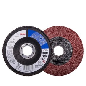 Disco Flap 4.1/2'' Pol. Grão 120 Base de Fibra X421 Standard for Metal 2608619909 -Bosch Disco Flap 4.1/2'' Pol. Grão 120 Base de Fibra X421 Standard for Metal 2608619909 -Bosch