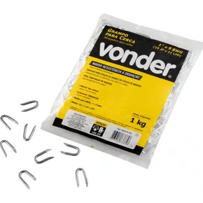Grampo para Cerca 1'' X 9 BWG (19x11) Galvanizado Pacote de 1kg com 205Un 2803191100 -Vonder