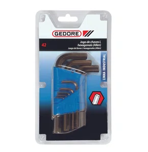 Jogo chave allen 1,5 a 10mm 42-9M C/ 9 peças Gedore Jogo chave allen 1,5 a 10mm 42-9M C/ 9 peças Gedore
