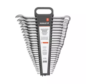 Jogo de Chave Combinada S09105025 6 a 32mm com 25 Peças -Robust Jogo de Chave Combinada S09105025 6 a 32mm com 25 Peças -Robust