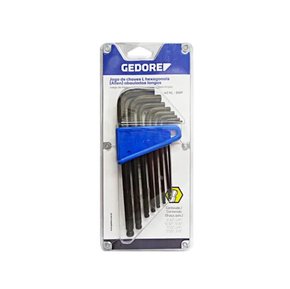 Jogo de Chaves Allen Hexagonal Abaulada com 8 Peças 3/32" a 3/8" 012958 -Gedore Jogo de Chaves Allen Hexagonal Abaulada com 8 Peças 3/32" a 3/8" 012958 -Gedore