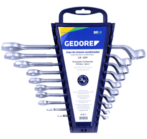 Jogo De Chaves Combinada 1B 6 A 22mm 10 Peças 002601 -Gedore