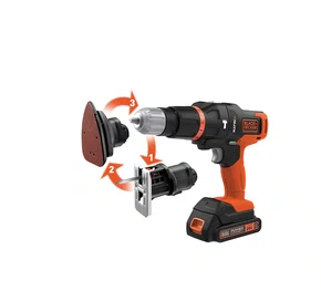 Jogo de Ferramentas Matrix Bateria 20V 3 Cabeçotes Black&Decker MTX20K3B-BR