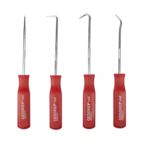 Jogo de Minipegadores Para Retirar Aneis e Mini Fusiveis com 4 Peças R19101005 -Gedore Red