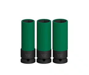 Jogo de Soquete de Impacto Enc. 1/2'' 17 a 21MM Extra Longo com 03 Peças PRO -Bosch Jogo de Soquete de Impacto Enc. 1/2'' 17 a 21MM Extra Longo com 03 Peças PRO -Bosch