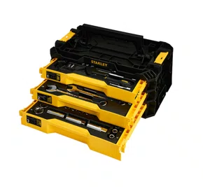 Jogo Ferramentas Oficina Mecânica 126 Peças com Baú 3 Gavetas - Stanley