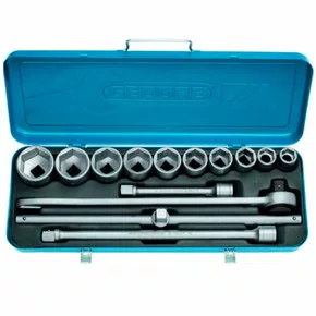 Jogo soquete 3/4 22 a 50MM estriado D32-EMU Com 14 peças Gedore Jogo soquete 3/4 22 a 50MM estriado D32-EMU Com 14 peças Gedore