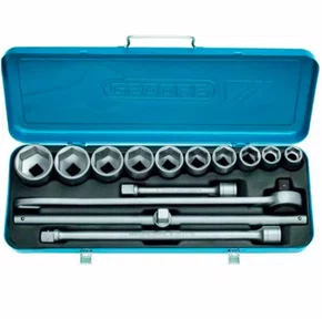 Jogo soquete 3/4 22 a 50mm estriado D32-EMZ com 14 peças Gedore Jogo soquete 3/4 22 a 50mm estriado D32-EMZ com 14 peças Gedore