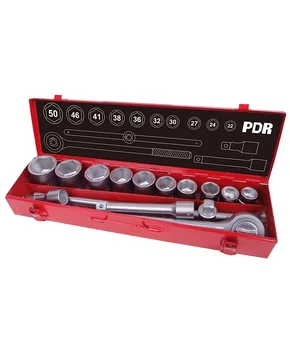 Jogo soquete 3/4'' 22 a 50MM sextavado com 14 peças modelo PRO-3414KV PDR