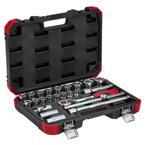 Jogo Soquetes Gedore Red Sextavado 1/2 Com 24 Pçs R69003024