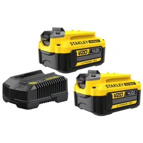 Kit Carregamento 20V 2 Baterias 4ah +Carregador SC200 220V -Stanley Kit Carregamento 20V 2 Baterias 4ah +Carregador SC200 220V -Stanley