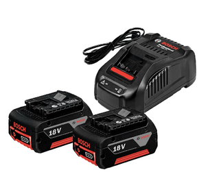 Kit carregamento Bosch 18V GAL 1880 com 2 baterias 4Ah