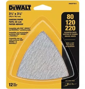 Kit de 12 Lixas Multicortadora Oscilante Dewalt Dwasptri3 Kit de 12 Lixas Multicortadora Oscilante Dewalt Dwasptri3