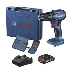 Parafusadeira de Impacto 18V GSB 185-LI 1/2'' +Kit Carregamento +23 Acessórios e Maleta -Bosch Parafusadeira de Impacto 18V GSB 185-LI 1/2'' +Kit Carregamento +23 Acessórios e Maleta -Bosch