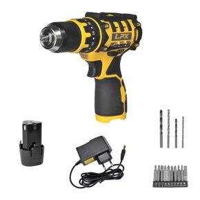 Parafusadeira de Impacto a Bateria 12V LP1210PI 3/8'' + Kit Carregamento e Brocas -LPX