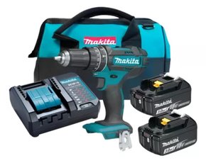 Parafusadeira de Impacto a Bateria 18V DHP 482 62NM + Kit Carregamento e Bolsa -Makita Parafusadeira de Impacto a Bateria 18V DHP 482 62NM + Kit Carregamento e Bolsa -Makita