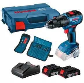 Parafusadeira de Impacto GSB 18V-50 +Kit Carregamento +23 Acessórios e Maleta -Bosch Parafusadeira de Impacto GSB 18V-50 +Kit Carregamento +23 Acessórios e Maleta -Bosch