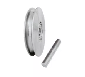 Roldana ferro U 4''-100mm com rolamento Detoni