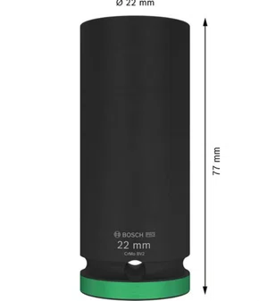 Soquete impacto 1/2'' 22mm sextavado longo 2608003053 Bosch Soquete impacto 1/2'' 22mm sextavado longo 2608003053 Bosch