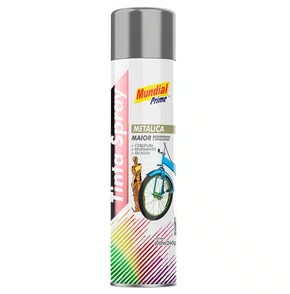 Tinta Spray 400ml Metálica Alumínio AE01000099 Mundial Prime