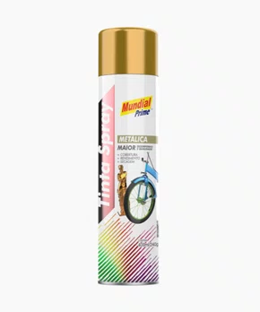 Tinta Spray Metalica 400ml MUNDIAL PRIME Dourado AE01000060