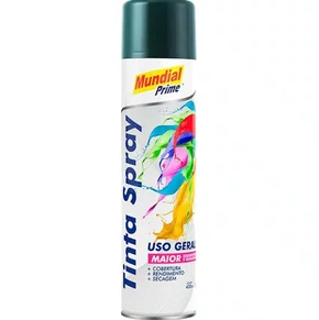 Tinta Spray Mundial Prime Uso Geral 400ml Verde Escuro