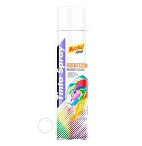 Tinta Spray Uso Geral 400ml Branco Brilhante MUNDIAL PRIME  AE01000101