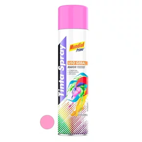 Tinta Spray Uso Geral 400ml Rosa Brilhante MUNDIAL PRIME/ REF. AE01000075