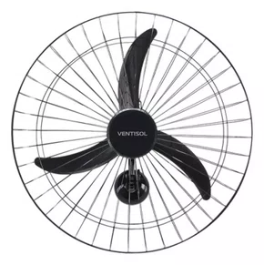 Ventilador de Parede 60cm 200W Preto Bivolt -Ventisol Ventilador de Parede 60cm 200W Preto Bivolt -Ventisol