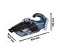 Aspirador Pó Sem Fio Bosch Gas 18v-1 Sem Bateria