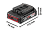 BATERIA BOSCH 18V LITIO GBA 18V 2,0 AH