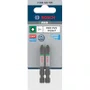 Bit Pozidrive PZ3 1/4'' 55mm com 02 Peças Pro Impact -Bosch