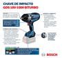Chave de Impacto Brushless GDS18V-1000 1/2 Pol. 18V sem Bateria