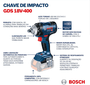 Chave de Impacto GDS18V-400 1/2 Pol. 18V com 2 Baterias 4,0Ah Carregador e Maleta