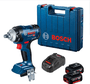 Chave de Impacto GDS18V-400 1/2 Pol. 18V com 2 Baterias 4,0Ah Carregador e Maleta