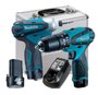 Combo Parafusadeira 12V HP330D + TD090D + Maleta Aluminio Dk1493