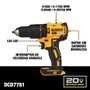 Combo Parafusadeira de Impacto 20V DCD7781 1/2'' + DCF7871 1/4'' + Kit Carregamento e Bolsa -Dewalt