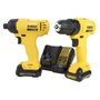 Combo Parafusadeira 12V DCD700 3/8''+ DCF805 de Impacto 1/4''+ Kit Carregamento e Maleta T-STAK -Dewalt