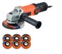 Esmerilhadeira Angular 4.1/2'' Pol. 920W G720X6D C/06 Discos 220V -Black Decker