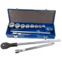 Jogo de Soquetes 3/4'' 22 a 50mm Estriado Com 14 Peças R010239 -RioSul Tools