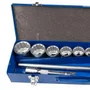 Jogo de Soquetes 3/4'' 22 a 50mm Estriado Com 14 Peças R010239 -RioSul Tools