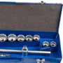 Jogo de Soquetes 3/4'' 22 a 50mm Estriado Com 14 Peças R010239 -RioSul Tools
