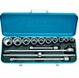 Jogo de Soquetes e Acessórios 3/4'' 22 à 50mm 14 Peças 017503 - Gedore