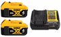 Kit Carregamento 20V DCB1104 Bivolt + 2 Baterias 4,0ah -Dewalt
