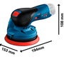 Lixadeira Roto Orbital 125mm 5" a Bateria 12V Bosch GEX 12V-125